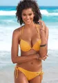 Push-Up-Bikini, mit modischer Struktur, Gr. 38 - Cup B, gelb Cup B