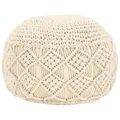 Makramee Sitzpuff Handgefertigt 45 x 30 cm Baumwolle