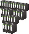 DINOR™ Ordner-Wolkenmarmor Recycling 8 cm breit DIN A4 schwarz 30er Pack Made in Germany Ringordner Aktenordner Briefordner Büroordner Pappordner Schlitzordner Grüner Balken Blauer Engel