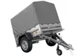 Kipper Anhänger 750 kg Garden Trailer 150 Kipp 150x106 cm [mit Hochplane, Hochspriegel und Stützrad]