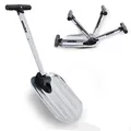 Hecht Klappbarer Schneeschieber - Schneeschaufel mit leichtem Teleskopstiel aus Aluminium – 20,5 cm Metallblatt – Ideale Schaufel für unterwegs oder Auto – Premium Schneeschieber