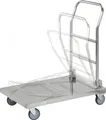 Kongamek Edelstahl- Plattformwagen rostfrei 800x500x940mm Gummibereifung mit Bremse