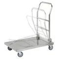 Kongamek Edelstahl-Plattformwagen rostfrei 800x500x940mm Gummibereifung + Bremse