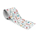 Muralo - Selbstklebende Bordüre - Tapetenbordüre Wandbördure - Dekorative Wandtatto für Wände, Möbel, Decken, Tapeten, Wandverkleidungen, Türen - Bunte Züge - Br.10cm x Hö.300cm