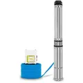 EBERTH 4" Tiefbrunnenpumpe Brunnenpumpe aus rostfreiem Edelstahl, Elektrisch 550W, Durchmesser Pumpe 4 Zoll (10cm), Anschlussgewinde 1 1/2 Zoll