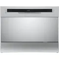 homeX GST6AE-S Tischgeschirrspüler | Mini Geschirrspüler mit 6 Programmen | Spülmaschine klein für 6 Maßgedecke | Silber