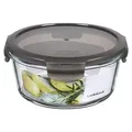 Lock und Lock Boroseal Glas-Multifunktionsbox bis 400°C ofenfest, grau rund Größe: 950 ml - Transparent