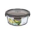 LocknLock OVEN GLASS Frischhaltedosen Glas mit Deckel | 950 ml Rund, Ø180 x 82 mm | Kühlschrank, Gefriertruhe & Spülmaschine | Borosilikat-Glas bis 400°C ofenfest | Mikrowellengeschirr mit Deckel