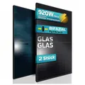 SUNNIVA Solarmodul 2x 460 W FULL BLACK Bifazial Glas/Glas PV Modul Solarpanel - PMax 920W (2x460W) Bifacial N-Type, für Balkonkraftwerk oder PV Solar Anlage