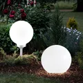 2er LED Gartenleuchte Lampe Terrasse Außenbeleuchtung Solar Garten Solarkugel