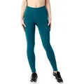 Bellivalini Leggings Damen Lange Leggings aus Bio-Baumwolle BLV50-183 (1-tlg) elastischer Bund grün XS