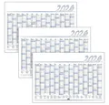 Saphir-Tec Wandkalender Jahresplaner 2026 Extra 100x70cm blau - 3er Pack