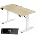 Höhenverstellbarer Schreibtisch Beige 120x60x72-117cm