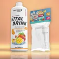 Best Body Nutrition Low Carb Vital Drink Mineraldrink  Multifrucht + Dosierpumpe