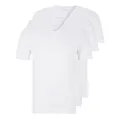BOSS Herren Classic T-Shirts Kurzarm Shirts Pure Cotton V-Neck 3er Pack, Farbe:Weiß, Artikel:-100 White, Größe:M
