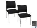TOPSTAR Besucherstuhl Visit 10 Polster schwarz 2er Pack