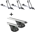 3x Fahrradträger SAGITTAR + Dachträger VDP kompatibel mit für Alfa Romeo Giulietta 5 Türer ab 2010