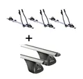 3x Fahrradträger SAGITTAR+Dachträger Original für AlfaRomeo Giulietta 5Tür ab 10