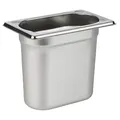APS 81506 GN 1/9 Behälter, rostfreier Gastronormbehälter Edelstahl, Abmessungen 175 x 105 mm/Höhe 150 mm/Volumen 1,5 Liter