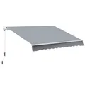 Outsunny Markise, Handkurbel, LxBxH: 395 x 245 x 350 cm - grau