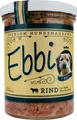 Ebbi BIO Hundefutter 4x 400g Rind m. Apfel, Karotte und Reis im Glas Naßfutter
