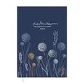 Eine der Guten Lehrerplaner 2025/2026, A5 Lehrerkalender, 2 Seiten pro Woche, Schuljahresplaner 25/26, leichtes Softcover, Blau Weiß Orange mit Blumen, nachhaltig & klimaneutral