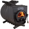 Bruno® Werkstattofen Pyro V mit Herdplatte schwarz 25 kW Stahl A - Schwarz