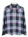 Hugo Boss Bossolo Shirt Herren XL Knöpfe Hals Ellbogenflicken Kariert