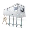 Alubox Transportbox Anhängerbox Deichselbox 80x22x22cm Aluminiumbox Kasten Kiste