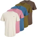 JACK AND JONES JACK&JONES Herren T-Shirt, 5er Pack - JPRBLABRODY TEE CREW NECK 5PK, Kurzarm, Rundhals, Baumwolle