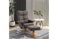 HOMCOM Polsterstuhl mit Hocker und Stauraum, Fernsehsessel mit Liegefunktion (Relaxsessel, 2 St), für Wohnzimmer, Braun