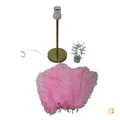 KARE Tischleuchte Lampe Federn Palm Tischlampe Deko pink Stahl SIEHE TEXT/FOTO