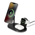 Hama Wireless Charger „MagCharge“ für Apple iPhone, Apple AirPod, Apple Watch (induktive Ladestation mit Quick Charge 15 W, magnetisches, kabelloses Ladegerät für Apple MagSafe und Hama MagLine)