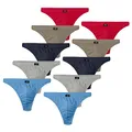 HIS Herren Strings Slips H.I.S knapp geschnitten Baumwolle | 10er Pack (S | 4, 10 x farbig)
