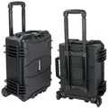 HMF 15604-02 Outdoor Werkzeugtrolley, Werkzeugkoffer leer mit Rollen, 46,5 x 36 x 22,5 cm