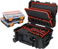 HMF Outdoor Werkzeugtrolley Werkzeugkoffer leer mit Rollen