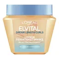L'Oréal Paris Elvital Dream Length Curls 3in1 Locken Feuchtigkeitsmaske, Haarkur für welliges bis lockiges Haar, mit Glyzerin & Rizinusöl, Lockenpflege, bis zu 72H intensive Feuchtigkeit, 300ml