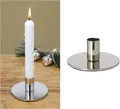 Novaliv Kerzenständer 20427-1x (1 St), Stabkerzenhalter Metall Silber 10x5cm Home Deko Vintage weihnachtliche