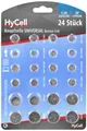 HyCell Knopfzellen-Set je 2x AG 1, AG 3, AG 4, AG 5, AG 8, AG 10, AG 12, AG 13, sowie je 2x CR 1620, CR 2016, CR 2025, CR 2032