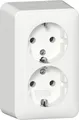 Gira 2fSCHUKO-Steckd.+Montagep. AP Reinweiß 478013