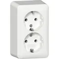 Gira Steckdose Standard 55, 478013, Aufputz, 2-fach, reinweiß