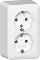 GIRA 4780 13 - Schutzkontakt-Doppelsteckdose 16 A / 250 V~ mit Montageplatte