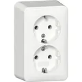 Gira - Steckdose 2fSCHUKO-Steckd.+Montagep. 478013 AP Reinweiß