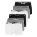 BOSS Herren Power Boxer Trunks Unterhosen Cotton Stretch 6er Pack, Farbe:Mehrfarbig, Wäschegröße:L, Artikel:-999 Black/White/Grey