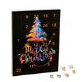 Merry Christmas Mode-Schmuck Adventskalender mit 1 Kette, 3 Armbänder, 20 Charms