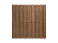 Woodtex Sichtschutzzaun|Gartenzaun|Bretterzaun DIY Bausatz ohne Schrauben|kesseldruckimprägniert|wetterfest|Nadelholz Kiefer|180x180x4,5cm|Braun