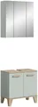 xonox.home Badmöbel-Set Star, (2-tlg. Waschbeckenunterschrank, Spiegelschrank), in hellgrün B/H/T ca.: 60 x 190 x 34 cm