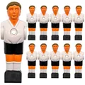 11 Tischkicker Figuren 13mm - Deutschland Weiß Schwarz - Tisch Fussball Kicker