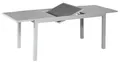 Merxx Gartentisch Ausziehtisch, 120 (180) x 90 cm, graue Glasplatte