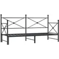 vidaXL Tagesbett Ausziehbar ohne Matratze Schwarz 75x190 cm Stahl 4104672